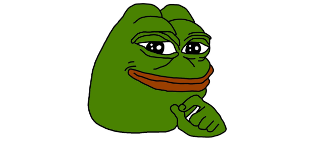 Smug Pepe, also Pepe der Forsch mit einem gemeinen Grinsen